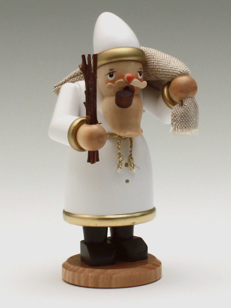 Räuchermann Weihnachtsmann, 13 cm, weiß